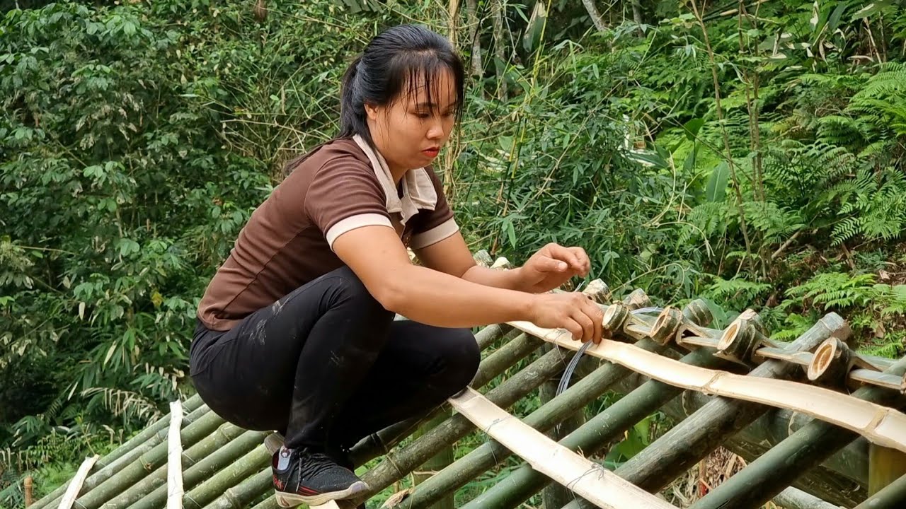 FULL VIDEO 60 days of building a bamboo house    Make Kitchen House  Ly Thuong Country life