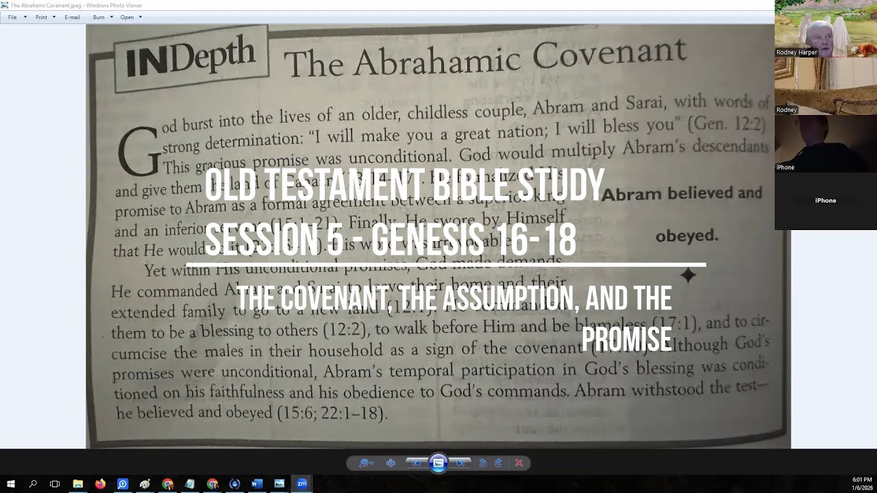 Old Testament Bible Study Week 5 Genesis 16 18 - YouTube