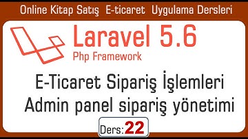 22 Laravel E Ticaret Siparislerin User panel ve adminde yonetilmesi
