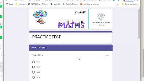 Online exam demo ( Google Form) with link
