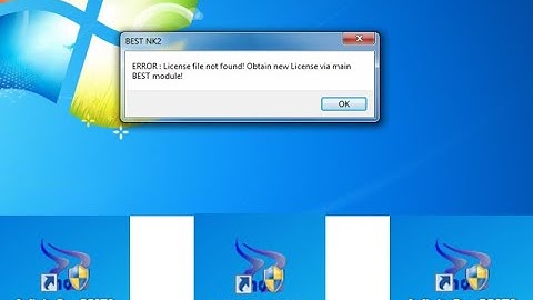 error : license file not ! found obtain new license via main best module