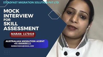 Mock Interview for Australian Skill Assessment -Chef #immigration #agent #visa #viralvideo #youtube