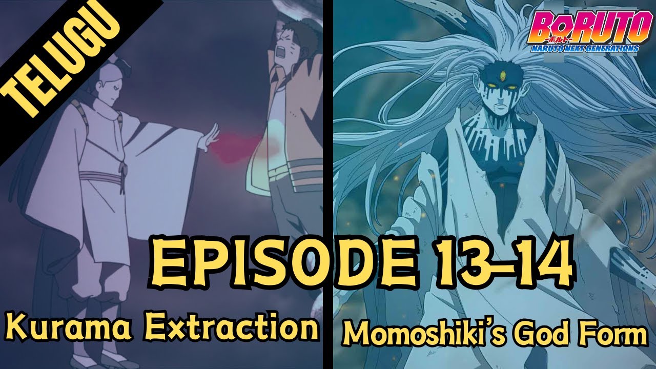 BORUTO EPISODE 1314 Kurama's Extraction, Momoshiki God Mode Boruto