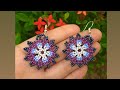 Aretes en mostacilla / Flor de 12 puntas