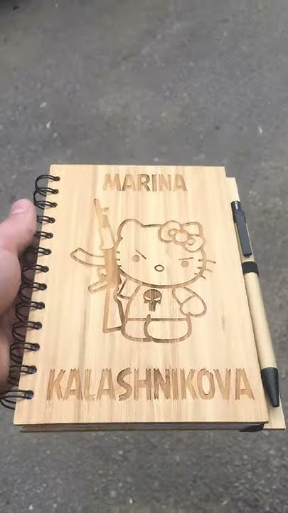 Деревянный блокнот с гравировкой - YouTube