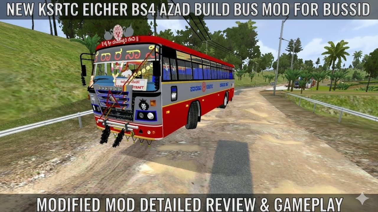 🔥🔥UPCOMING MODIFIED NEW KSRTC EICHER BS4 AZAD BUILD BUS MOD RELEASED ...