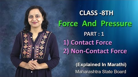 Force And Pressure | Part 1 | Class 8 | Maharashtra Board