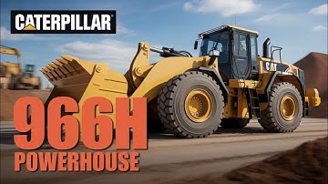 CAT966H big Wheelloader work ground level and loading truck #bigmachinechannel