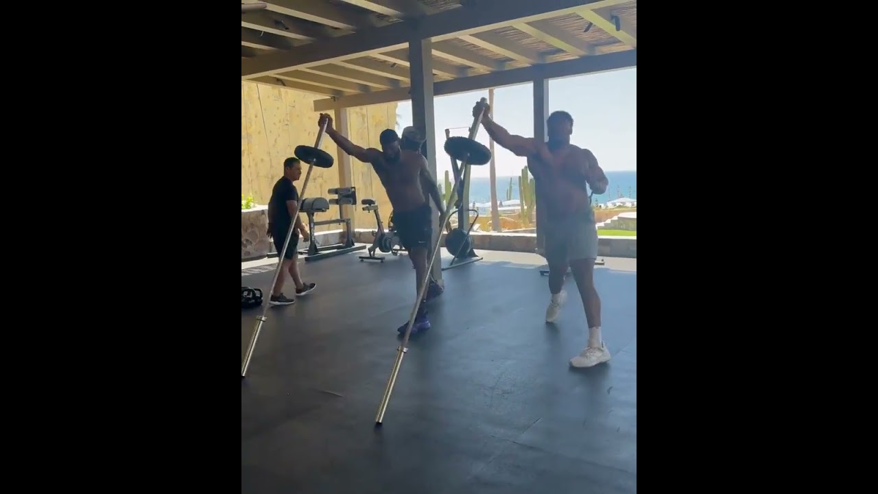 LeBron James With Myles Garrett