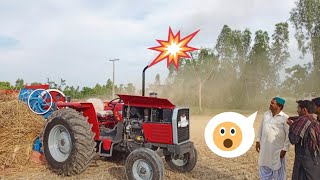 New MF 385(85hp) first power test on harvester machine dogar wheat tharesher on RPM(2000) by King motors 7,632 views 1 month ago 5 minutes, 40 seconds