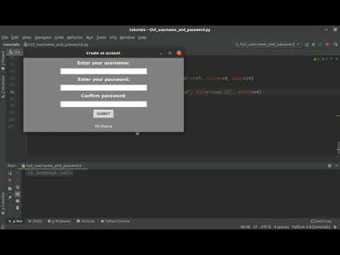 Project Based Python: GUI Username and Password