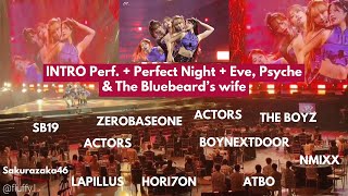 [Fancam] 231214 THE BOYZ ZEROBASEONE REACTION TO LE SSERAFIM Perfect Night + EPATBW Stage | AAA 2023
