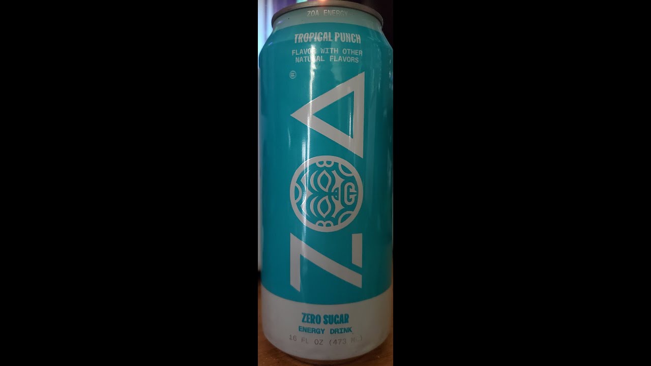 Обзор энергетического напитка Zoa Zero Sugar Tropical Punch