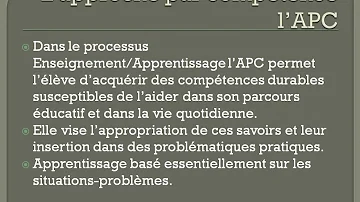 Quels sont les principes de l'approche par compétence ?