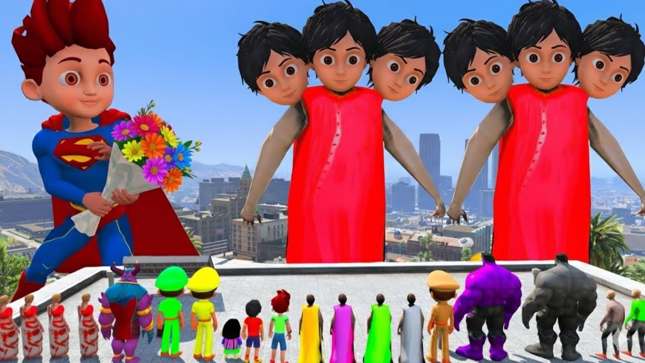 🤯 Giant Granny Try To Friend Kicko In Gta 5 | Little Singham Saved Kicko 😱