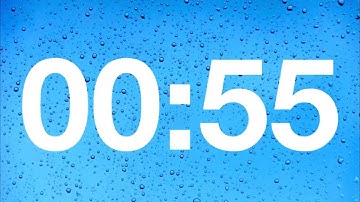 timer -55 second countdown with rain sounds