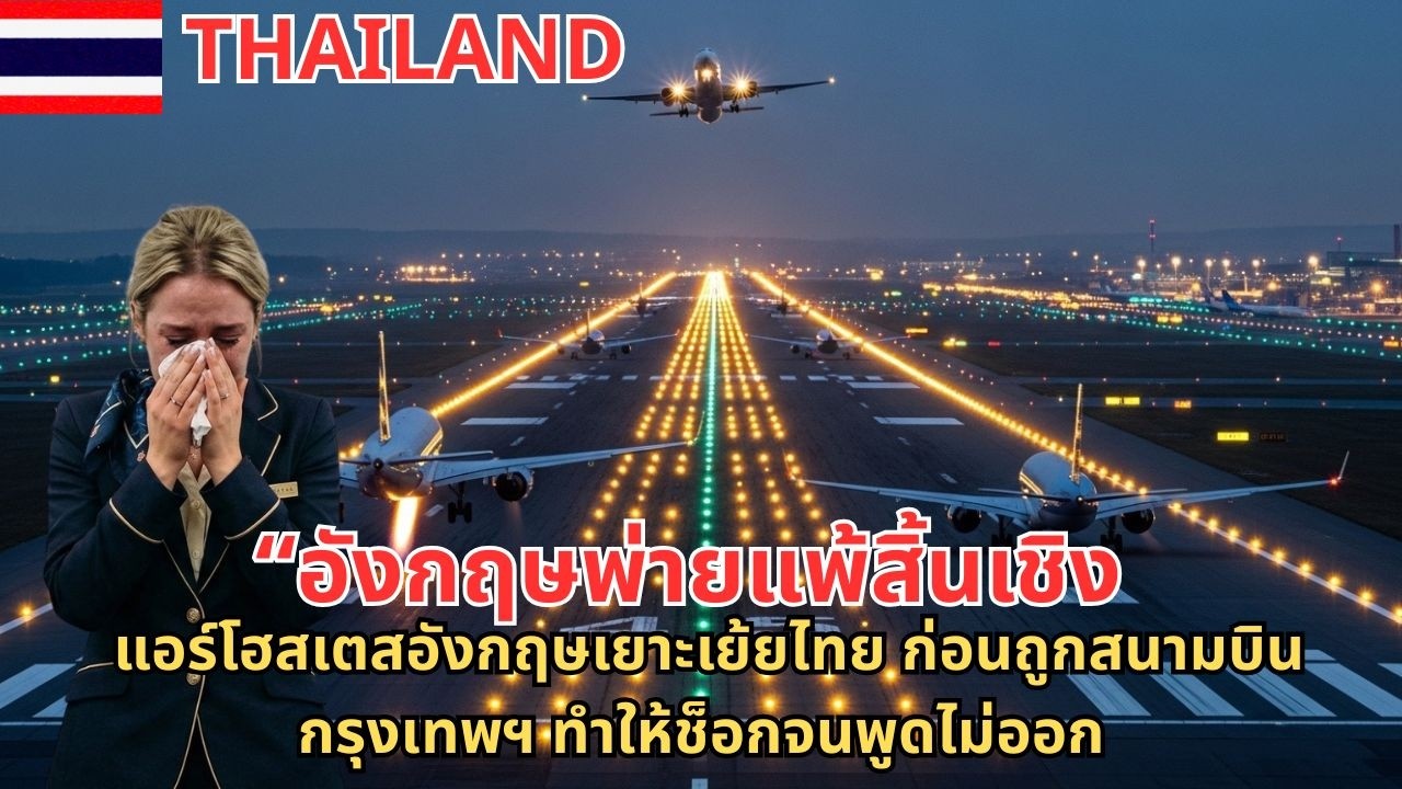 “อังกฤษพ่ายแพ้สิ้นเชิง…” แอร์โฮสเตสอังกฤษเยาะเย้ยไทย ก่อนถูกสนามบินกรุงเทพฯ ทำให้ช็อกจนพูดไม่ออก
