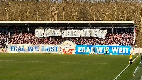 Choreo Hansa Rostock Fans at Wir Machen Druck Arena | 3Liga VfB Stuttgart II vs FC Hansa Rostock 0:3