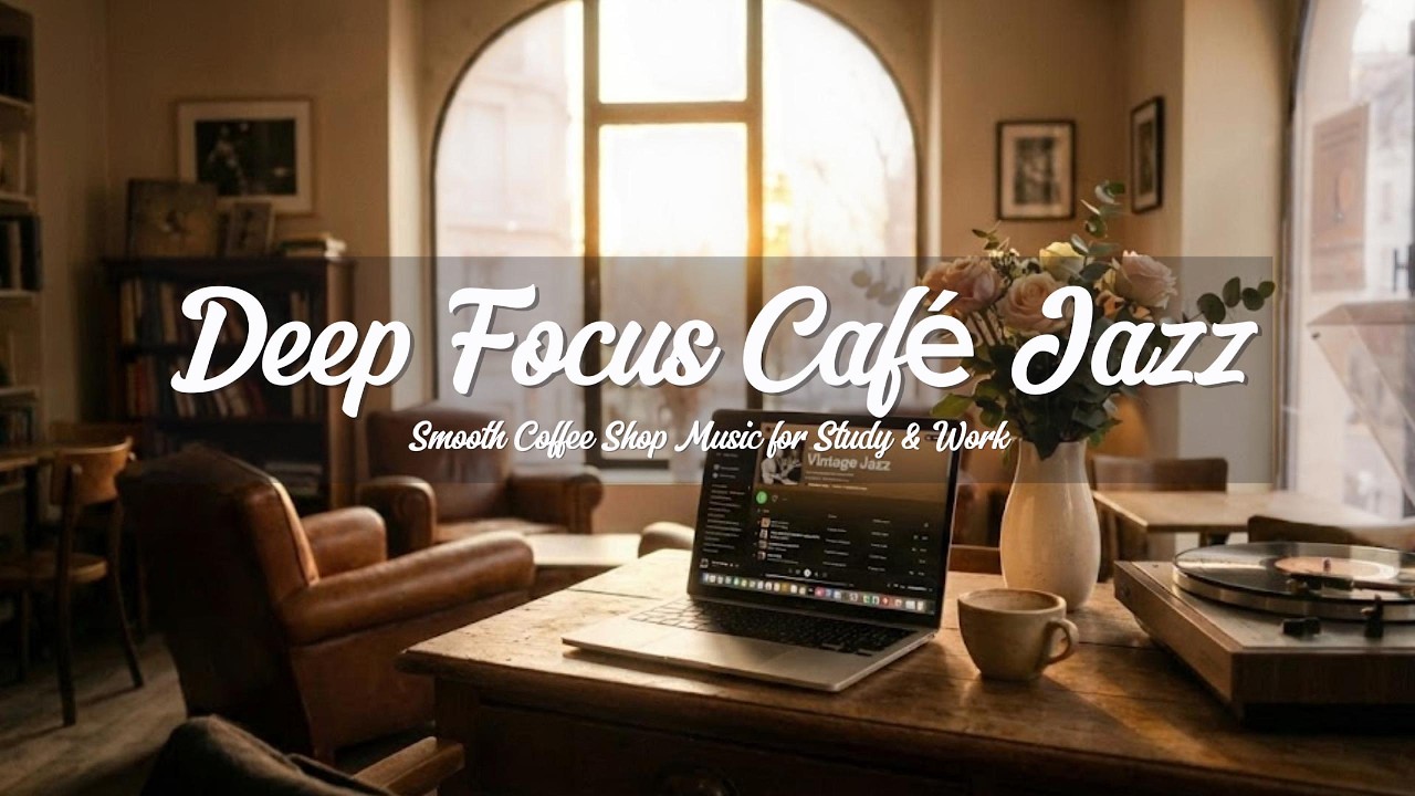 Deep Focus Café Jazz ☕ Smooth Coffee Shop Music for Study & Work