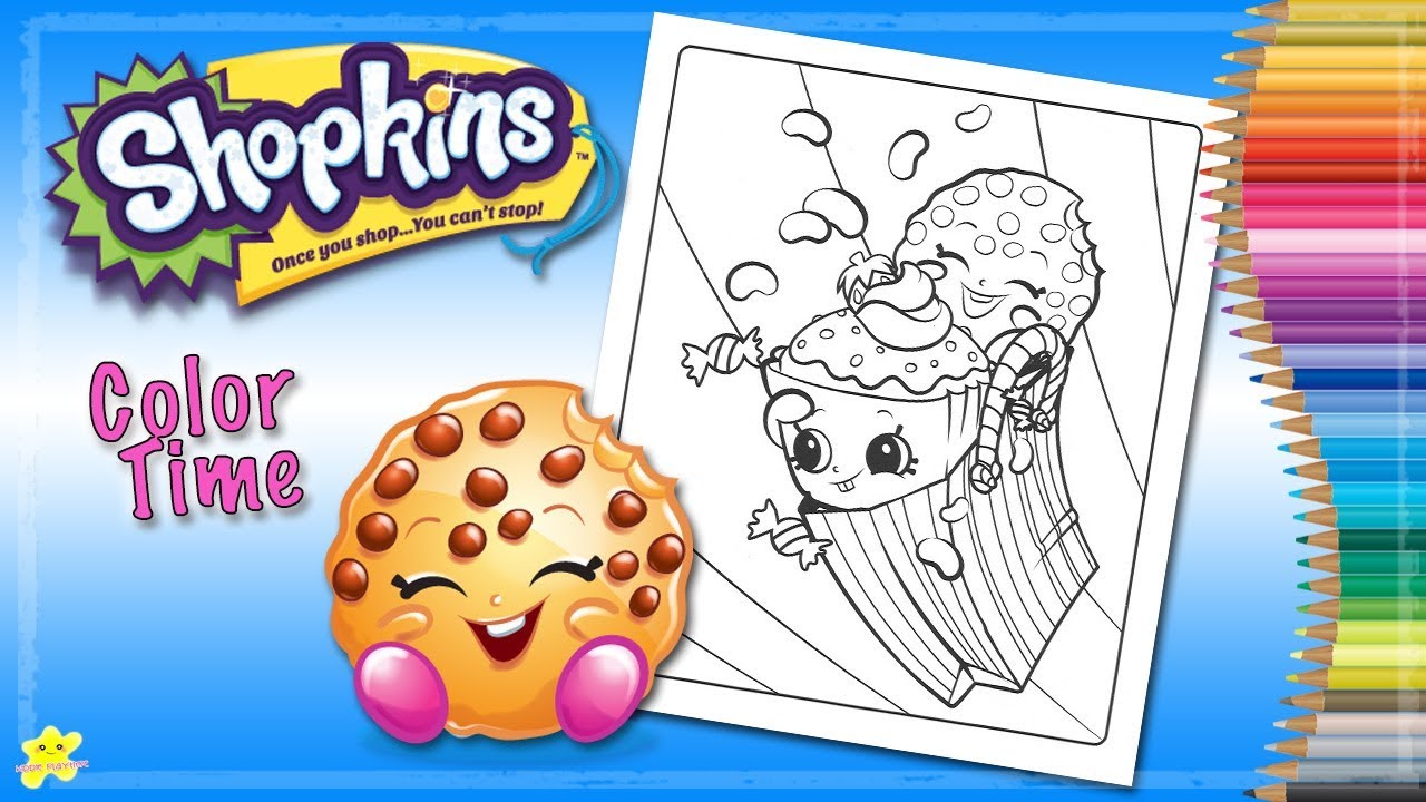 Coloring Shopkins Cupcake Chic and Kooky Cookie | Kids Coloring Page