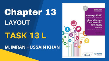 Task 13 L of  O Level | IGCSE Code 0417 Chapter Layout