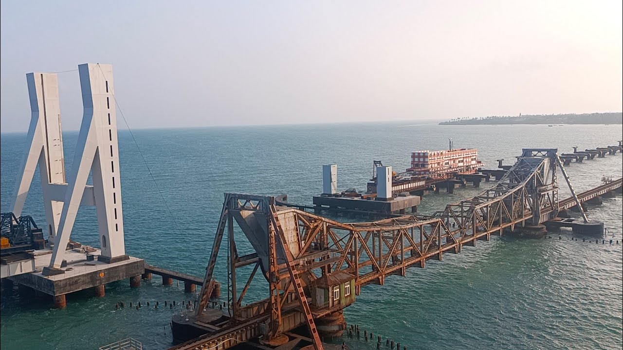 New Pamban Bridge Construction Work Current Updation YouTube