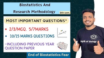 Biostatistics and Research Methodology | Biostatistics important questions | Biostatistics by DOB