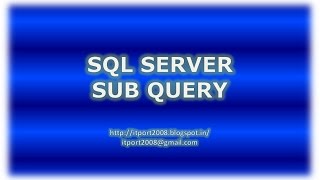 Subquery in SQL Server