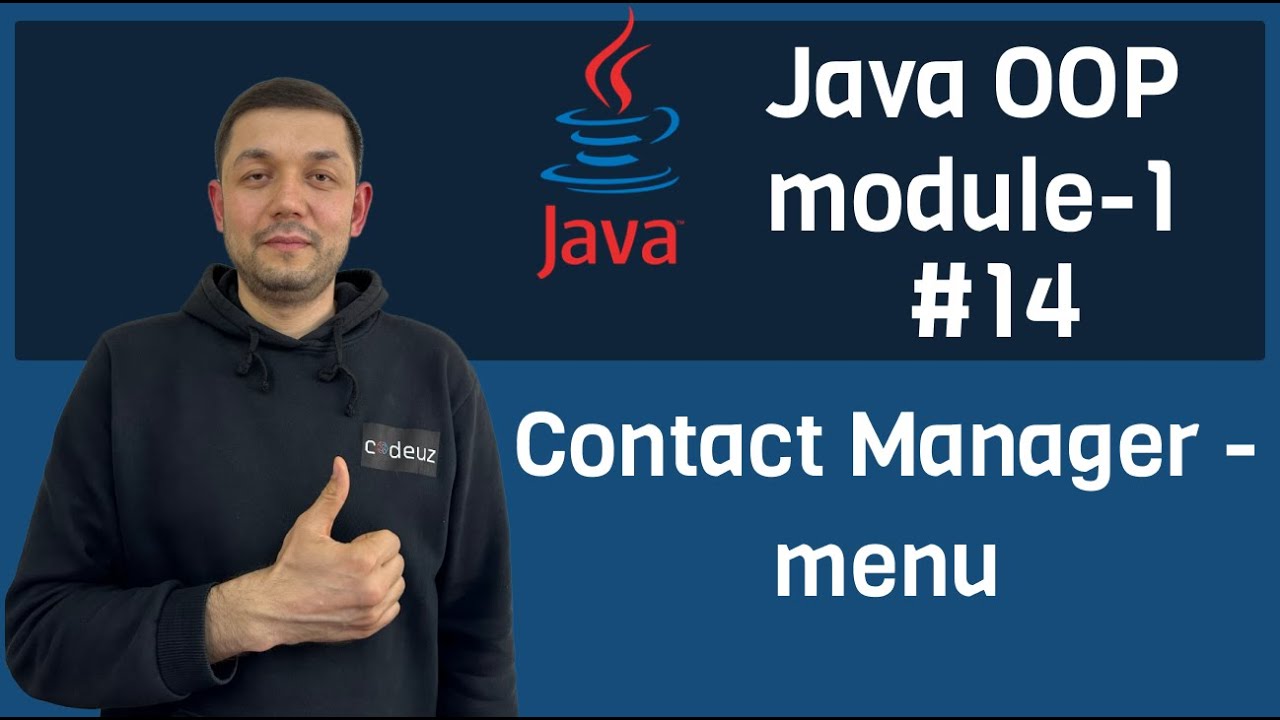 OOP darslari 14 - Contact Manager menu | taskList | java contact ...