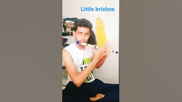 little krishna flute cover music #littlekrishna