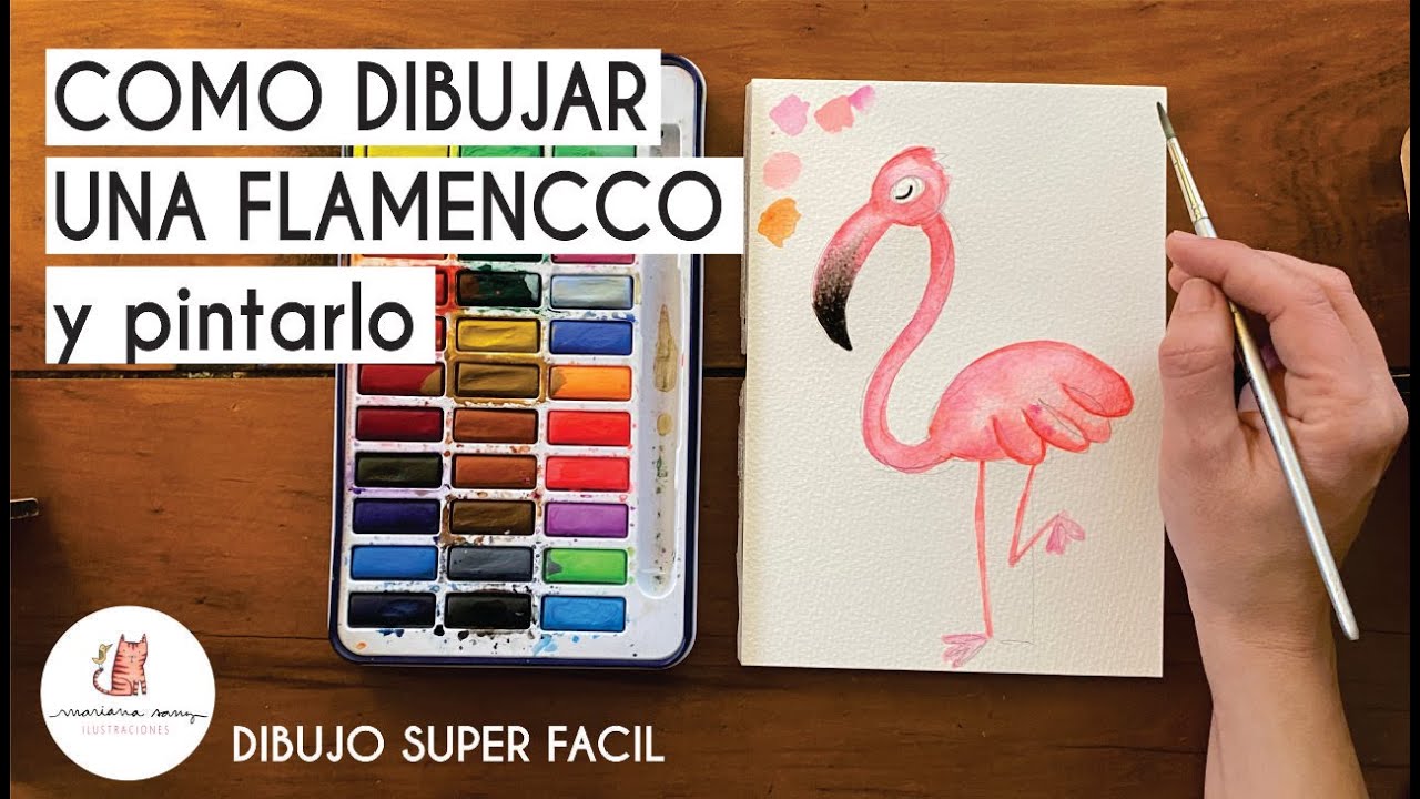 CÓMO DIBUJAR UN FLAMENCO / PASO A PASO DIBUJO - YouTube