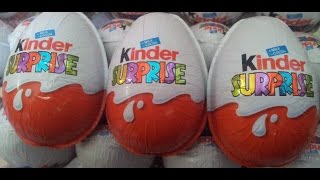 2015 UNBOXING kinder surprise eggs  new