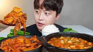 아내표 집밥🍚 돼지김치구이 오만둥이 된장찌개 땡초 요리 먹방 KOREAN HOME MADE FOOD ASMR MUKBANG REAL SOUND EATING SHOW
