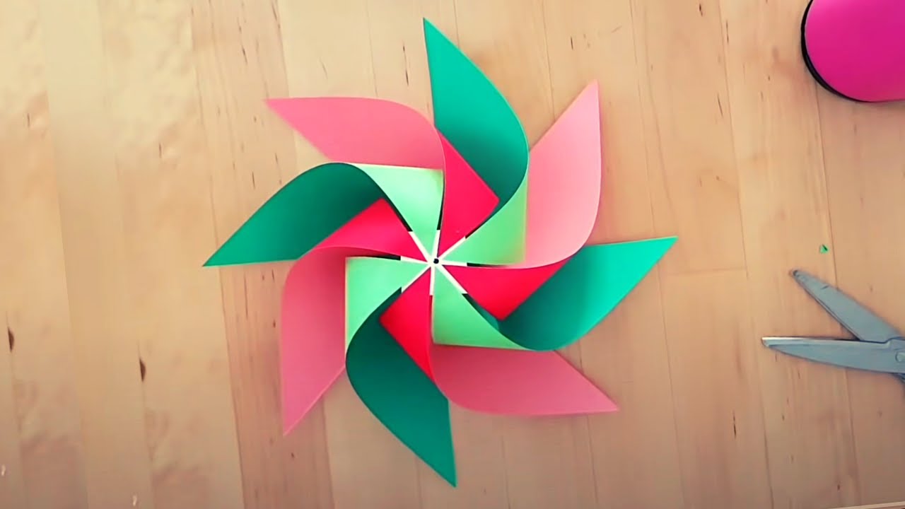 How to Make  Origami Pinwheels (4, 8 and 12 winged) | Luis Craft