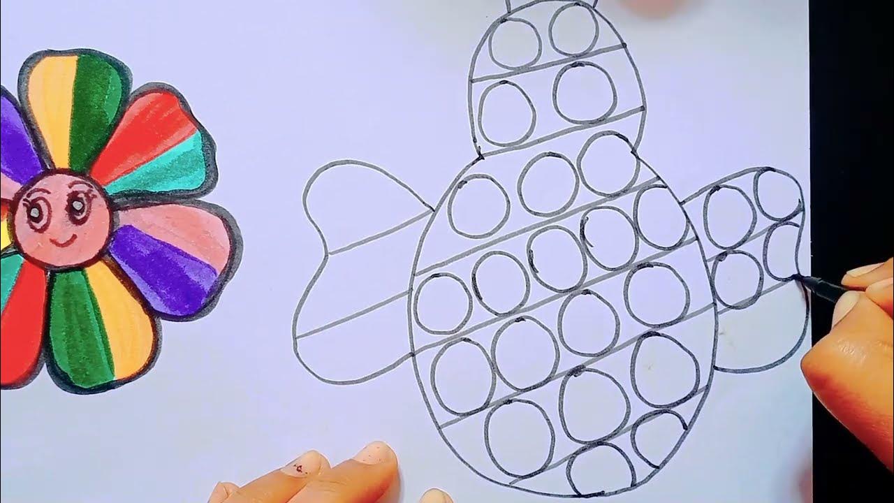 how to draw a Pop it!! drawing video for kids!! Pop it drawing video