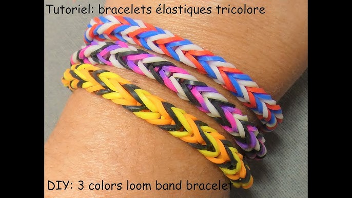 Elastiques pour bracelet YOKII Brass Rose et bleu - Loom Bands