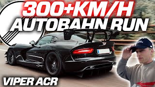 DODGE VIPER ACR HIGHSPEED RUNS ON GERMAN AUTOBAHN  DOWNFORCE VS. TOPSPEED