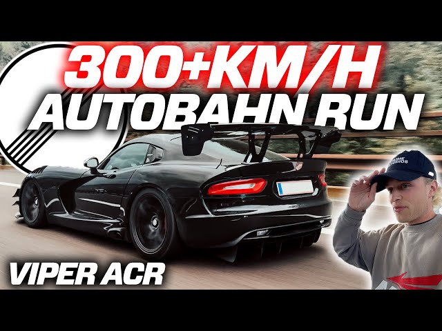 DODGE VIPER ACR HIGHSPEED RUNS ON GERMAN AUTOBAHN - DOWNFORCE VS. TOPSPEED class=