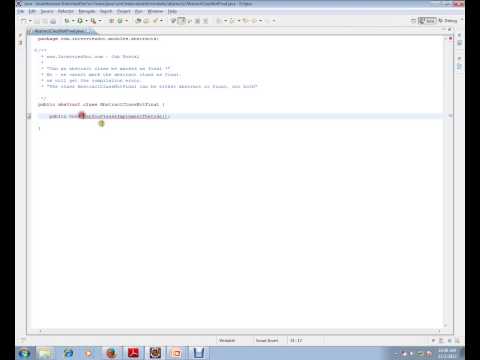 Java Interview Question And Answer Can an abstract class be marked as final Java Interview