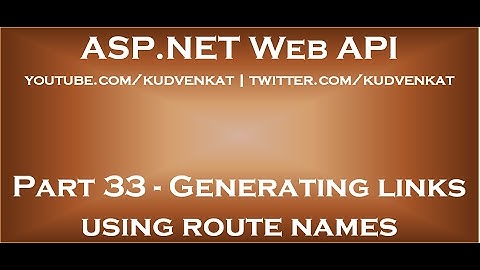 Links genereren met behulp van routenamen in ASP.NET Web API