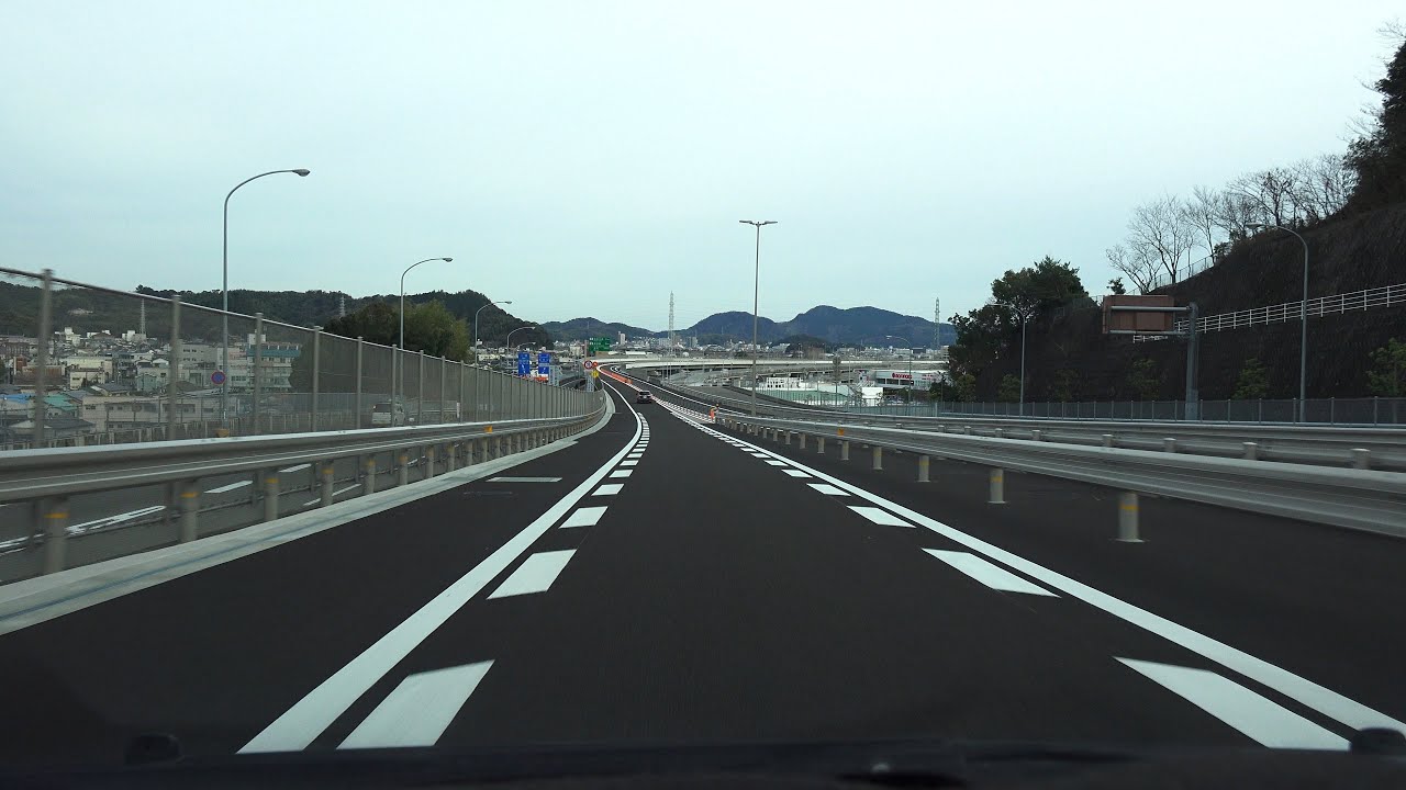 4K　高知東部道・高知南国道路　高知南IC～高知中央IC～高知IC　往復　等速　2021年2月27日開通区間