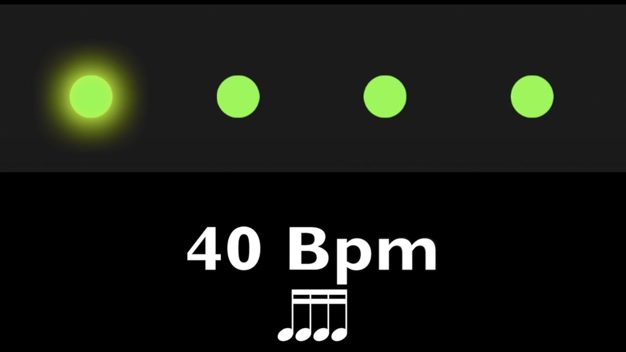 40 BPM - Metronome 4/4 16th Notes / Semicorchea - YouTube