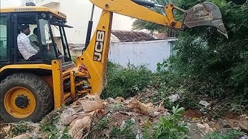 JCB VS TREE - jcb removing tree / Powerful Jcb Pushing down a big tree / jcb videos