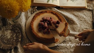 Slow Living Lifestyle | Farmcore Cottage Aesthetic | Baking Raspberry Ricotta Cheesecake Silent Vlog