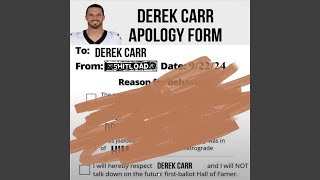 Wiping Your Ass with the Derek Carr Apology Form