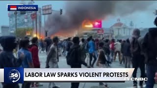Around the World: Barcelona drug bust and violent protests in Southeast Asia & more