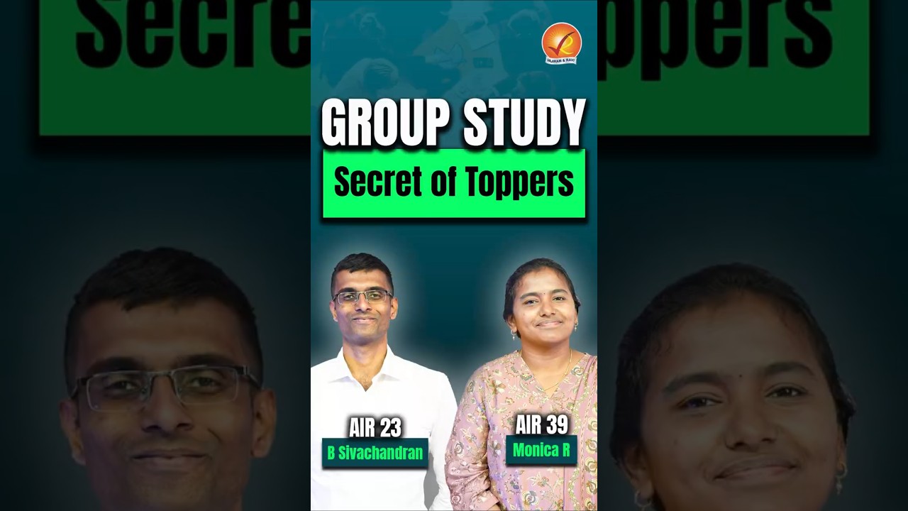 UPSC CSE 2024 Toppers | B SIVACHANDRAN AIR 23 & MONICA R AIR 39 | Group Study Secrets