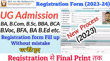 How to Fill CCS University Admission Form 2023-24 | UG Regular Admission Form Fill Up 2023