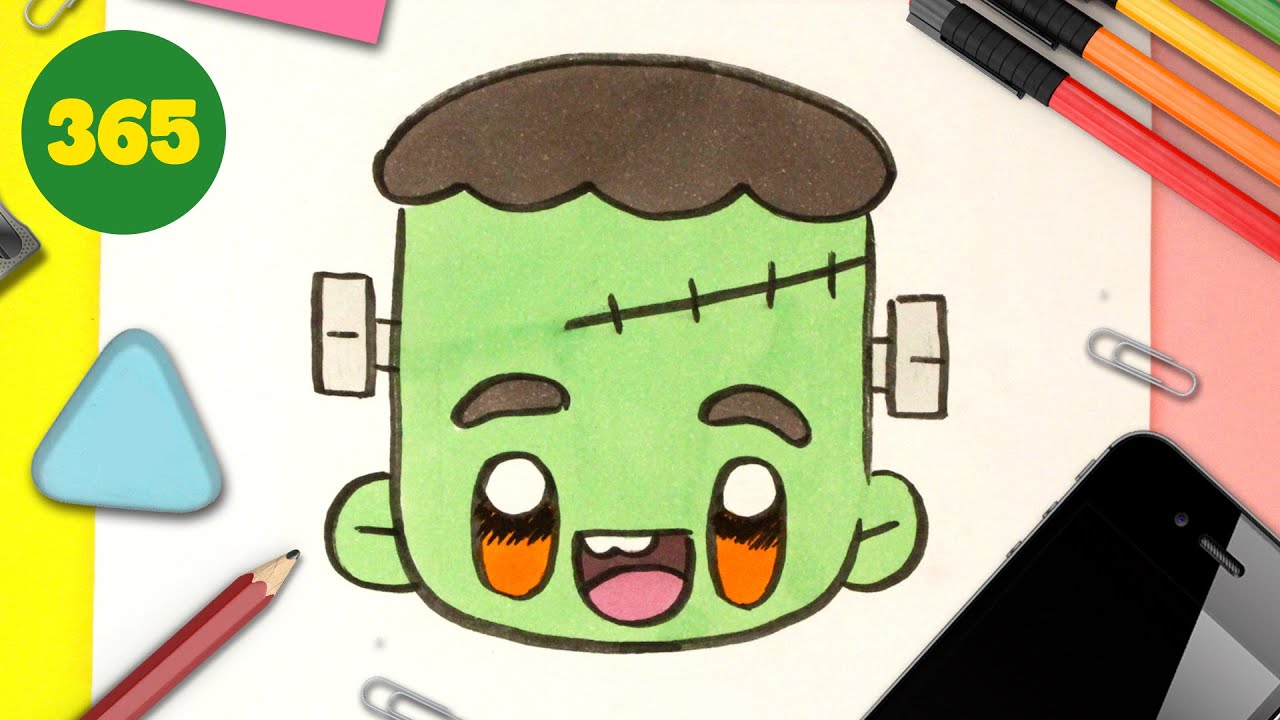 COMMENT DESSINER FRANKENSTEIN KAWAII - Comment dessiner Halloween