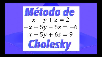 Método de Cholesky - 3x3 Ejercicio resuelto